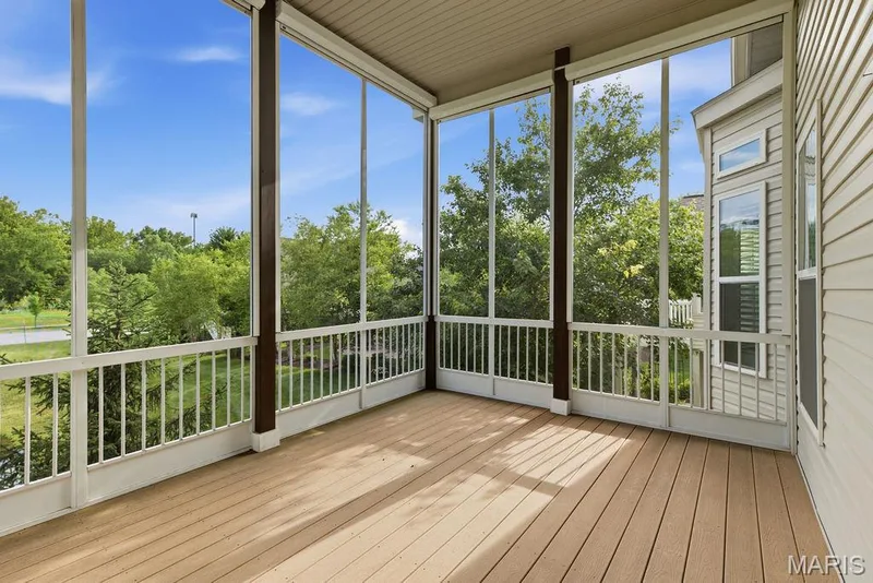 Screened in deck with 12ft ceilings — 14 Burgundy Place Drive, Dardenne Prairie, MO 63368