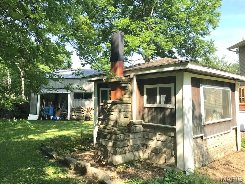 enclosed gazebo complete with wood burning fireplace — 1325 2nd Street, Portage Des Sioux, MO 63373