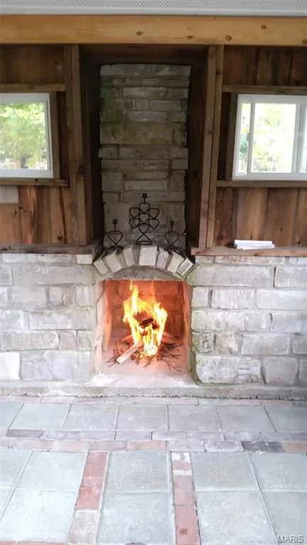gazebo fireplace — 1325 2nd Street, Portage Des Sioux, MO 63373