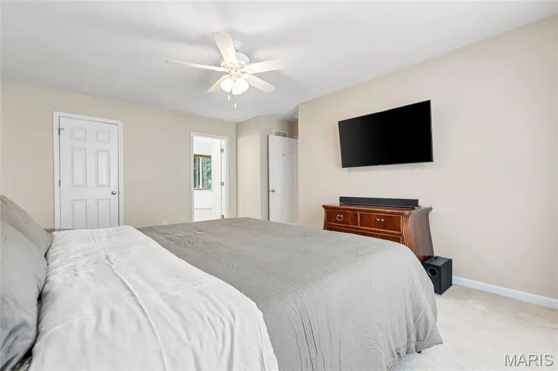Master bedroom has a large walk in closet and flows into the en suite. — 2304 Bear Fountain Run, Wentzville, MO 63385