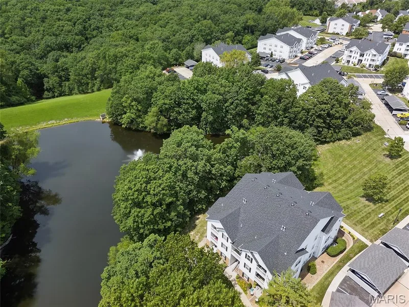 View of the lake from the backside of the condo, soak up nature right inside your condo — 16566 Victoria Crossing Drive #B, Wildwood, MO 63040