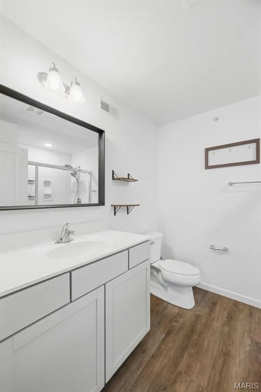 En-suite  primary bathroom with walk-in shower — 321 Bordeaux Way, St Peters, MO 63376