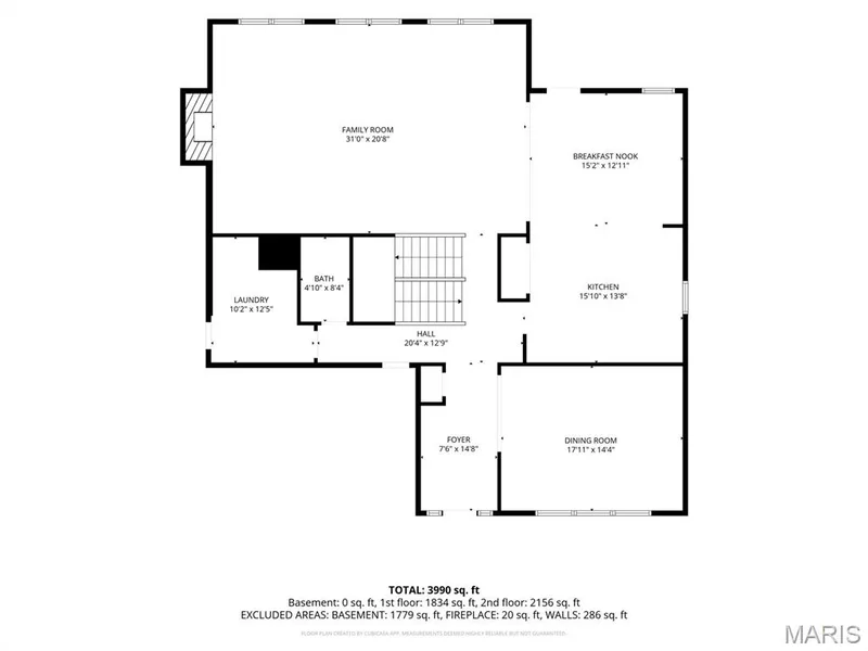 Floor Plan of the main floor — 5500 Wooded Creek Drive, O'Fallon, MO 63304