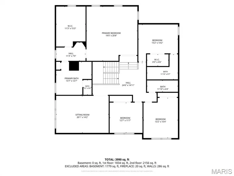 Floor plan of the second floor — 5500 Wooded Creek Drive, O'Fallon, MO 63304