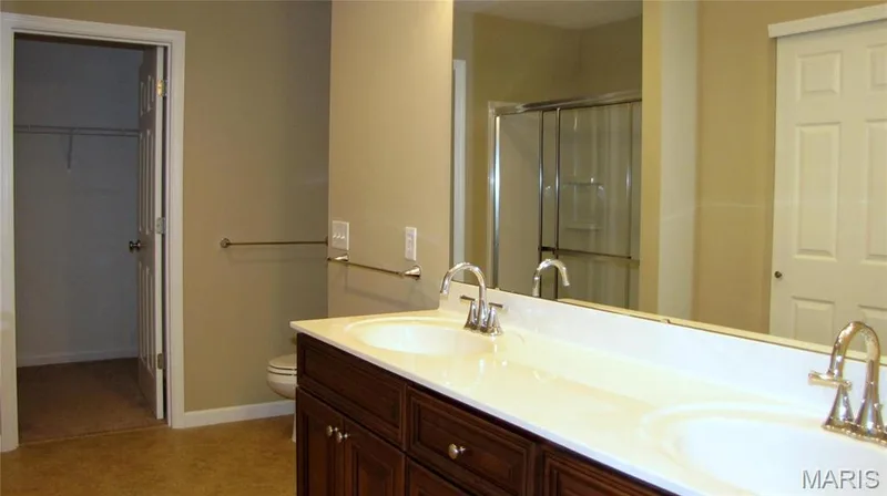 Master bath suite into walk in closet — 114 Fallon Villa Court, O'Fallon, MO 63368