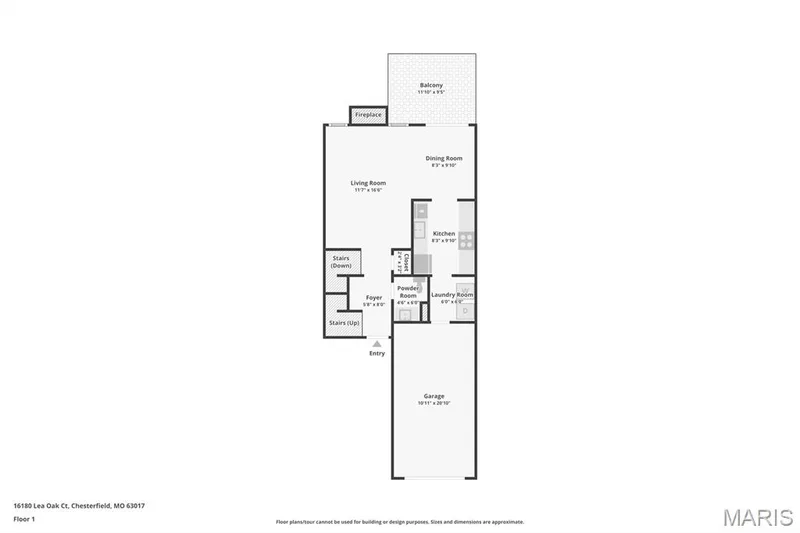 Floor plan — 16180 Lea Oak Court, Chesterfield, MO 63017