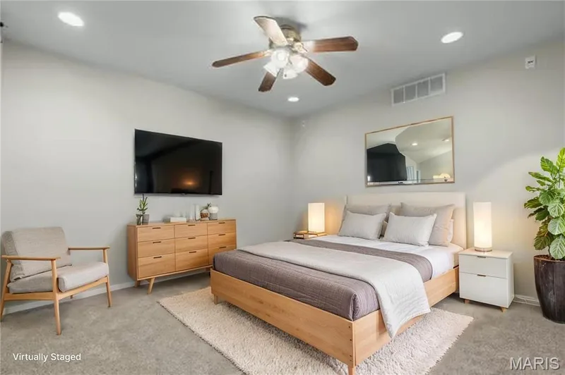 Bedroom 4 LL w/egressNEW CarpetVirtually staged — 8085 Glen Arbor Drive, Lake St. Louis, MO 63367