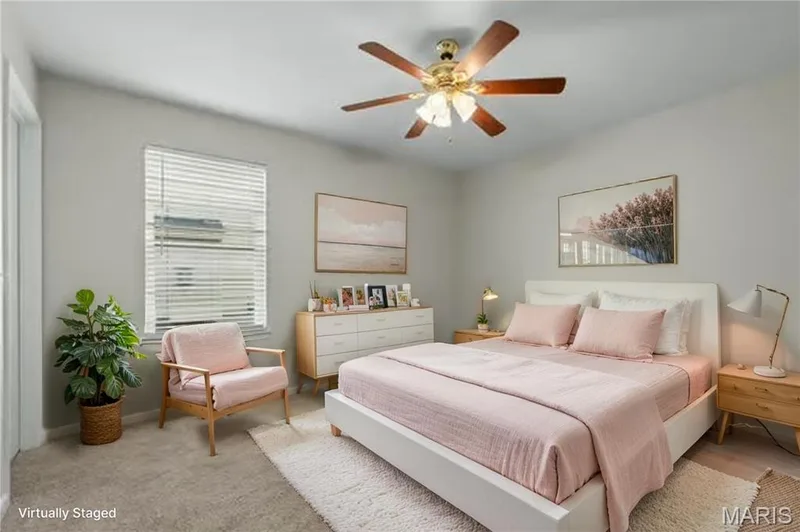 Bedroom 3 Main levelNEW CarpetVirtually staged — 8085 Glen Arbor Drive, Lake St. Louis, MO 63367