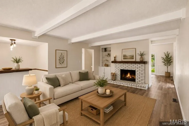 Virtually staged family room — 22 Normandy Drive, Lake St. Louis, MO 63367