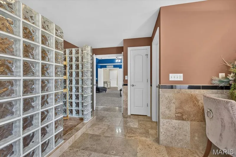 A view of the glass block walk in shower. — 31 Pinewood Court, Dardenne Prairie, MO 63368