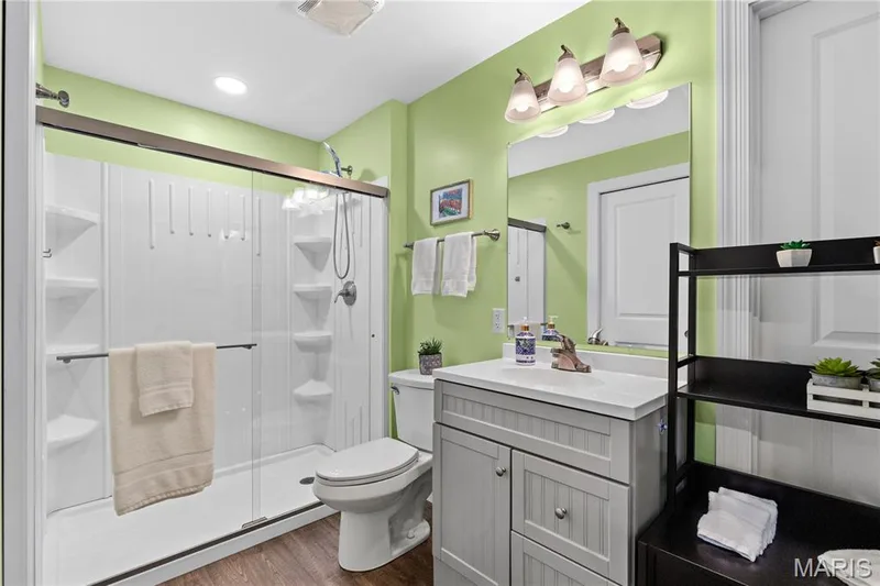 Plus there's a lower-level bathroom with an oversized shower and access to the bedroom. — 1316 Silver Fern Drive, Lake St. Louis, MO 63367