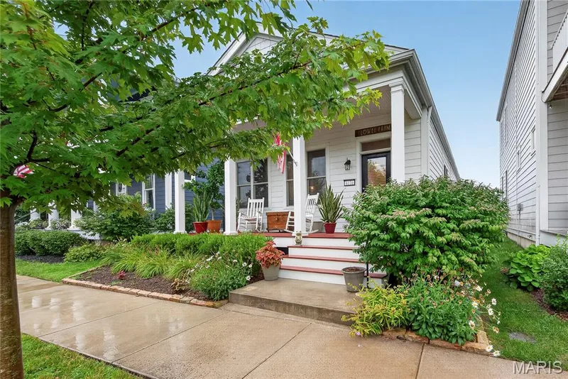 Charming Landscaping really lends to the COZY & INVITING Front Porch! — 6170 Suntan Drive, St Charles, MO 63301
