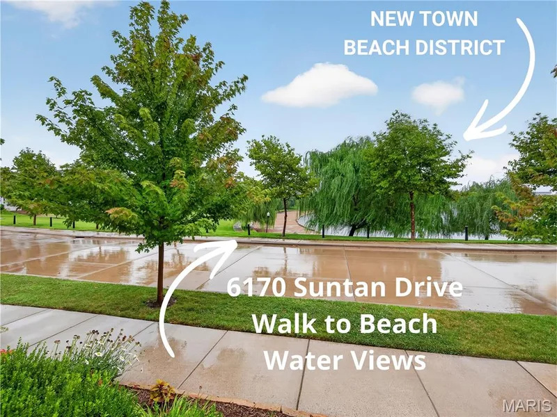 This is the actual view from the Front Porch of 6170 Suntan Drive!  Views of the Water & Beach and access to both right across the street! — 6170 Suntan Drive, St Charles, MO 63301