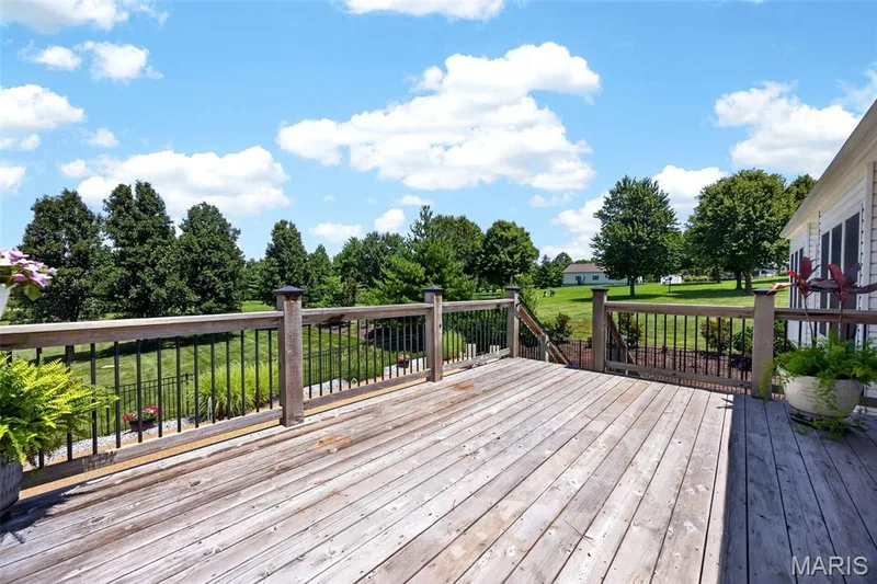 Expansive deck overlooking the Pool — 512 Meadowfield Lane, Wentzville, MO 63385
