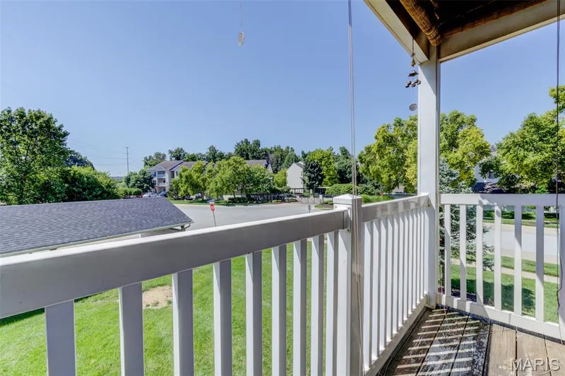 Balcony view- You can easily see your carport space. — 480 Benton Drive #F, St Peters, MO 63376