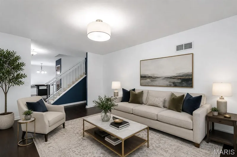 Virtually Staged formal living room — 11 Victoria Square, St Peters, MO 63376