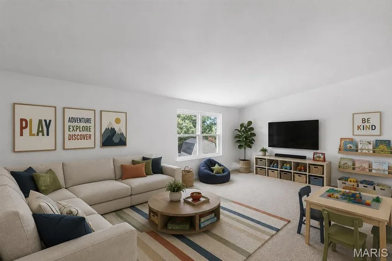 Virtually Staged second floor Rec room could easily be converted back to a 4th bedroom. — 11 Victoria Square, St Peters, MO 63376