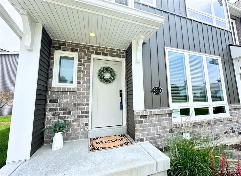 Covered Front Porch with Brick & Light — 2810 McClay Road, St Charles, MO 63303