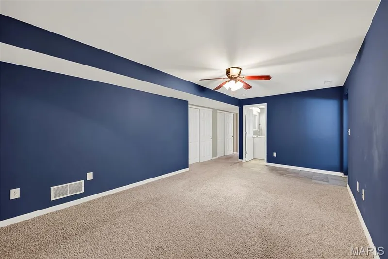 Bedroom with Two Closets in Finished Lower Level — 167 Rightfield Drive, O'Fallon, MO 63366