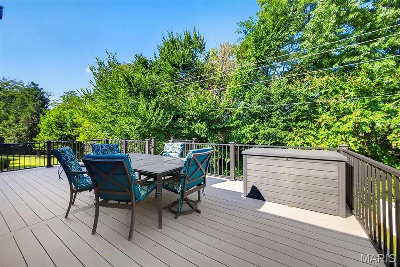 Composite Deck with Aluminum Rails and Steps to Yard — 167 Rightfield Drive, O'Fallon, MO 63366