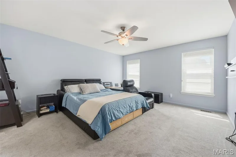Spacious primary bedroom with en suite — 214 Charging Bear Drive, Wentzville, MO 63385