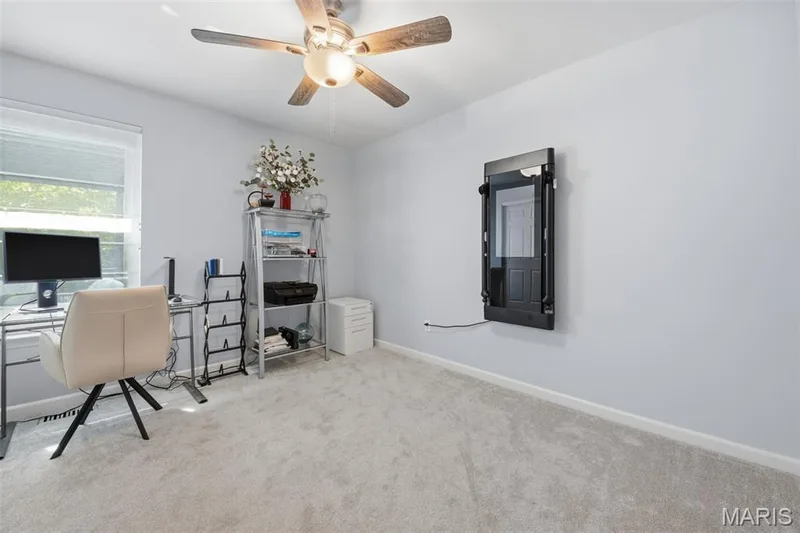 Bedroom 3 or home office space at the rear of the house — 214 Charging Bear Drive, Wentzville, MO 63385