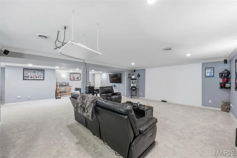 Lower level media room (projector system can stay) — 214 Charging Bear Drive, Wentzville, MO 63385