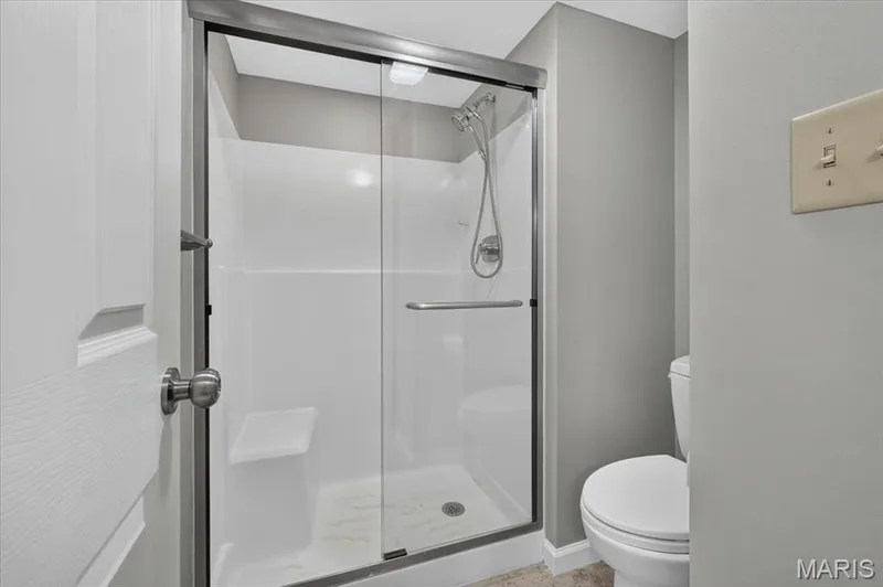 Shower and stool is separate from rest of bath room. — 1380 Heritage Landing #202, St Charles, MO 63303