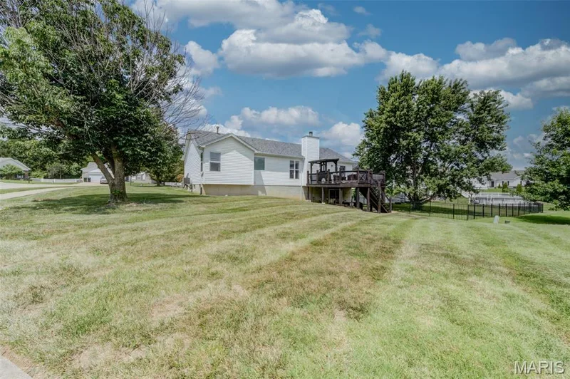 Level backyard — 109 Emerald Isle Lane, Wentzville, MO 63385
