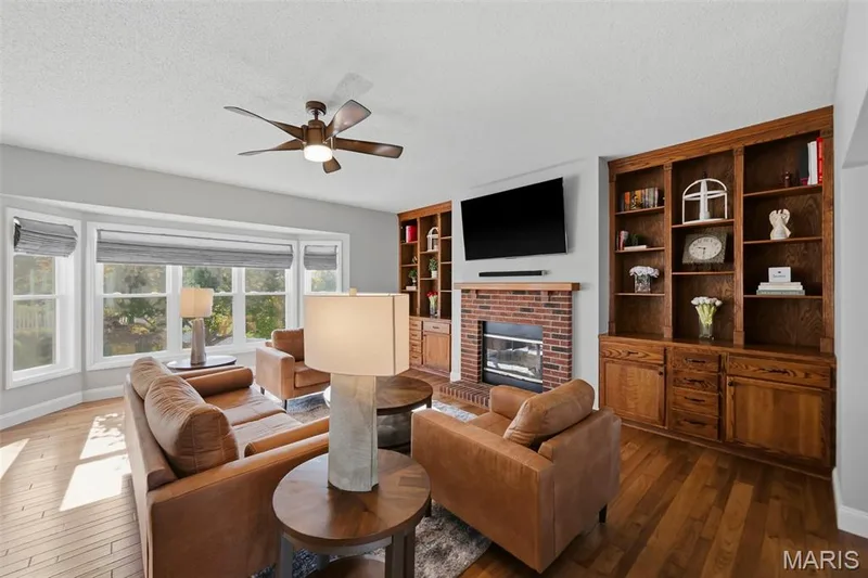Brick wood burning fireplace — 2 Emmons Court #1294, O'Fallon, MO 63368