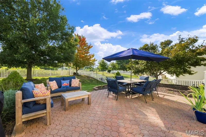 Large brick patio, perfect for entertaining — 2 Emmons Court #1294, O'Fallon, MO 63368