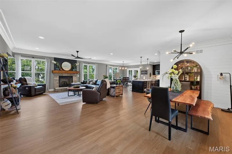 Main Living Area with Luxury Vinyl Plank Flooring — 517 Stonewolf Creek Drive, Wentzville, MO 63385