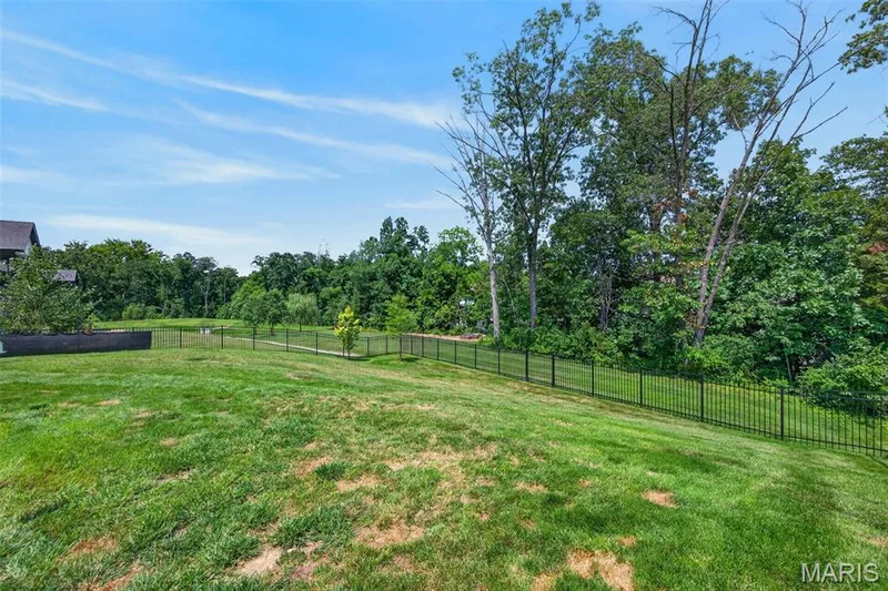 Fenced Back Yard Overlooking Trees — 517 Stonewolf Creek Drive, Wentzville, MO 63385