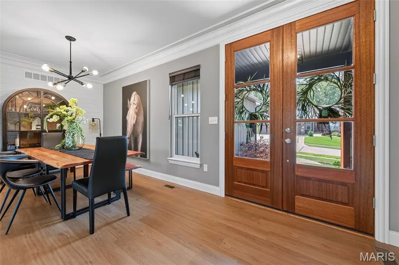 Stunning Front Door with Wood and Glass — 517 Stonewolf Creek Drive, Wentzville, MO 63385