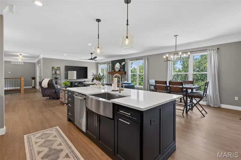 Kitchen Island with Farmhouse Deep Sink — 517 Stonewolf Creek Drive, Wentzville, MO 63385