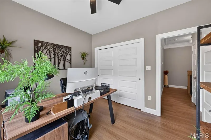 Secondary Bedroom with Luxury Vinyl Plank Flooring — 517 Stonewolf Creek Drive, Wentzville, MO 63385