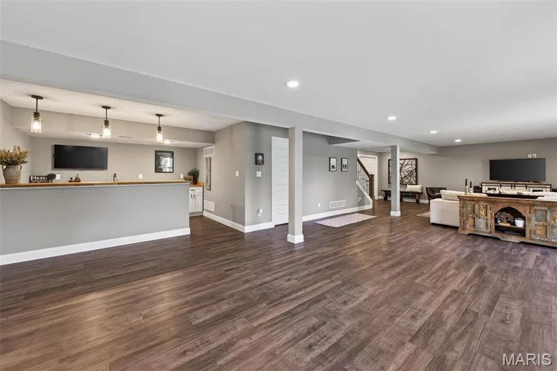 Wet Bar in the Finished Lower Level — 517 Stonewolf Creek Drive, Wentzville, MO 63385