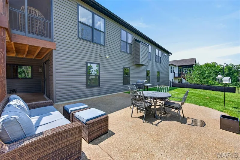 Exposed Aggregate Patio and Covered Patio — 517 Stonewolf Creek Drive, Wentzville, MO 63385