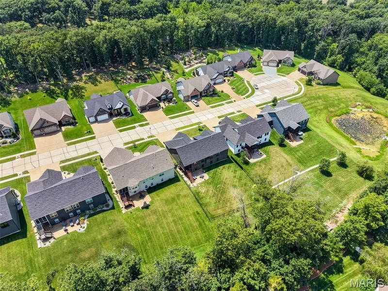 Aerial View of the Home on a Cul De Sac — 517 Stonewolf Creek Drive, Wentzville, MO 63385