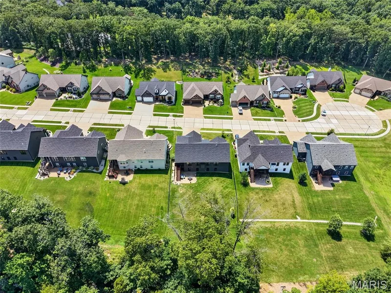 Aerial View of the Home on a Cul De Sac — 517 Stonewolf Creek Drive, Wentzville, MO 63385