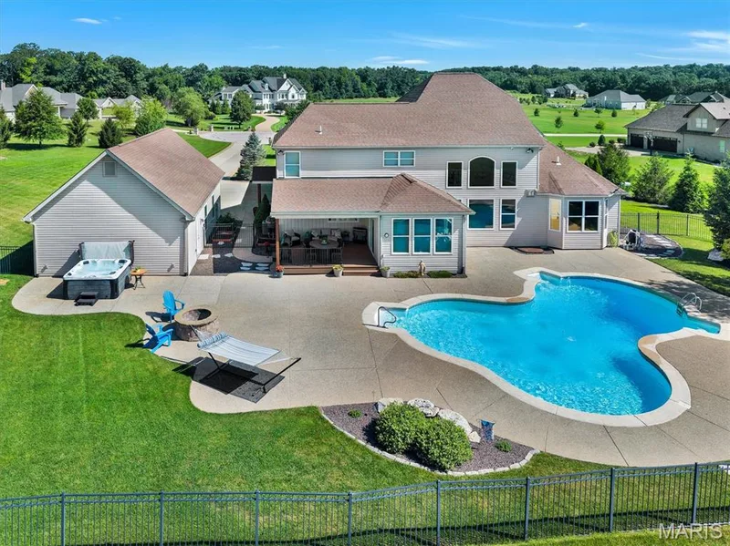 Aerial Back — 11090 Stonebridge Lane, Wentzville, MO 63385