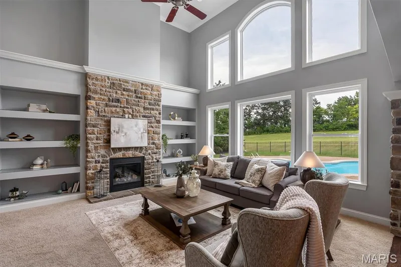Two Story Windows View to the Pool — 11090 Stonebridge Lane, Wentzville, MO 63385