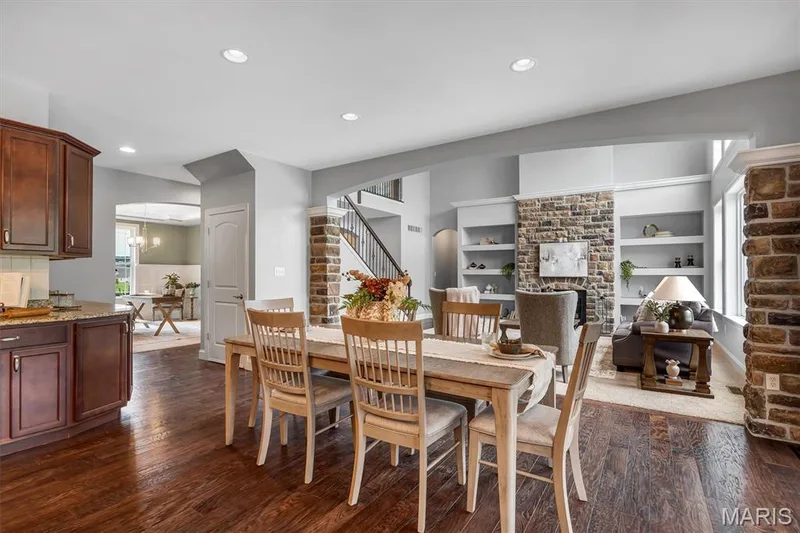 Large Dining Space between Kitchen / Great Room — 11090 Stonebridge Lane, Wentzville, MO 63385