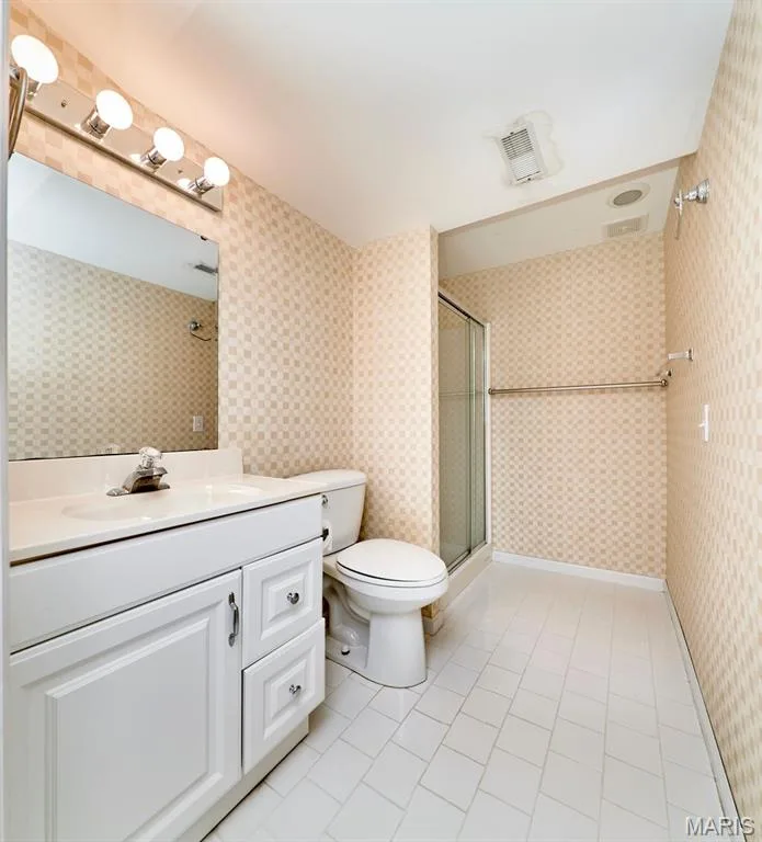 nice lower level FULL bathroom with shower — 1516 Hibernation Hollow, Wentzville, MO 63385