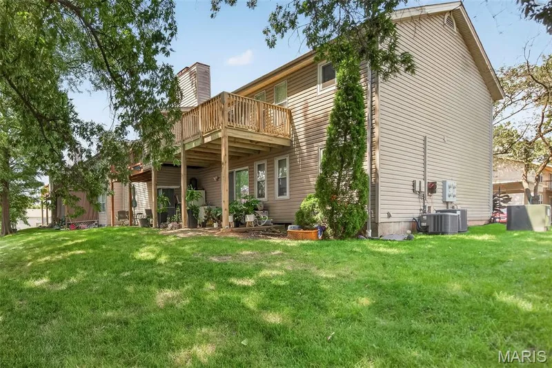 Rear Elevation of Second Floor Condo with Deck — 1044 Sugar Creek Court #5, St Peters, MO 63376