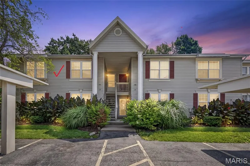 Front Elevation at Dusk — 1044 Sugar Creek Court #5, St Peters, MO 63376