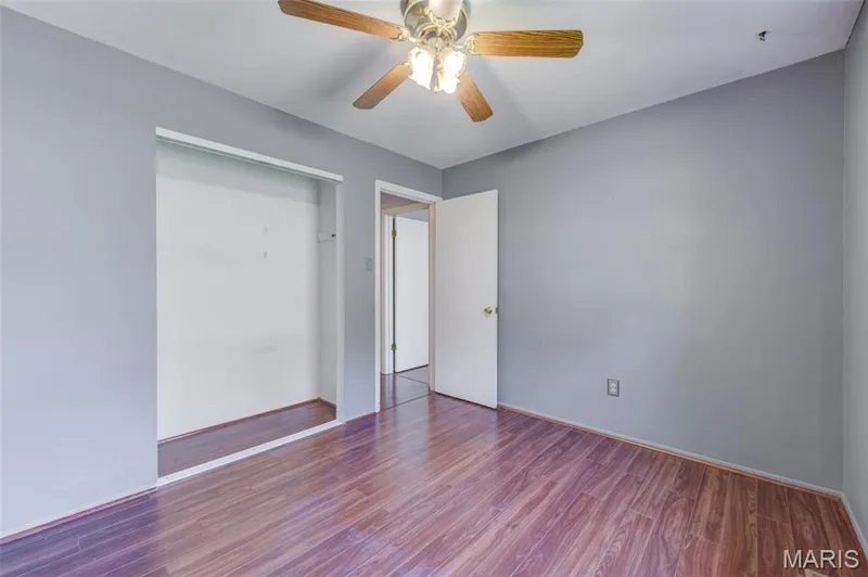 Front center bedroom looking toward the hall bath. — 3357 Glendale Avenue, St Charles, MO 63301