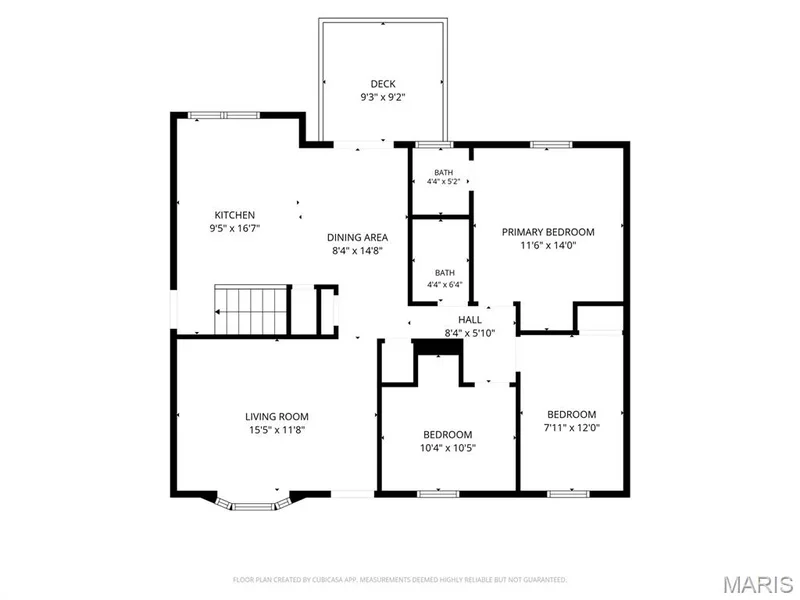Home Floorplan for main level. — 3357 Glendale Avenue, St Charles, MO 63301