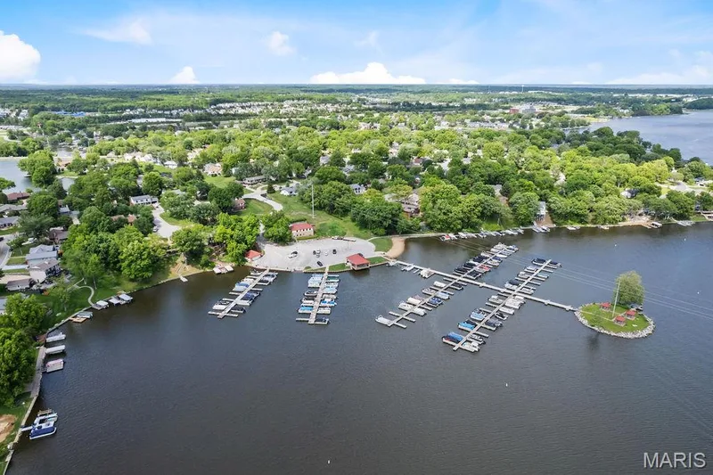 Aerial view of Main Marina on Lake St. Louis ("Big Lake"). — 1016 Lafayette Place, Lake St. Louis, MO 63367