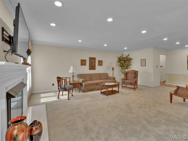 A view from the dining room back toward the living room. — 208 Ambridge Court #206, Chesterfield, MO 63017